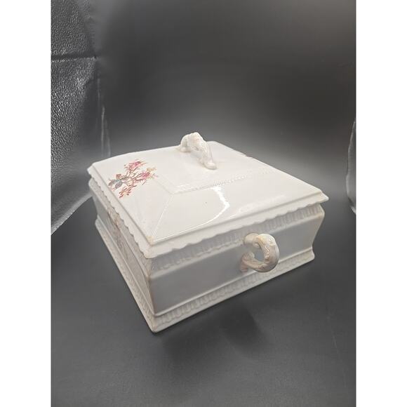 Antique Porcelaine Opaque Crescent Tureen Bridgewood & Son c.1891-1908 England - Picture 2 of 7